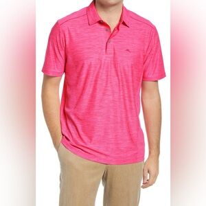 NWT Tommy Bahama palm coast polo- electric coral